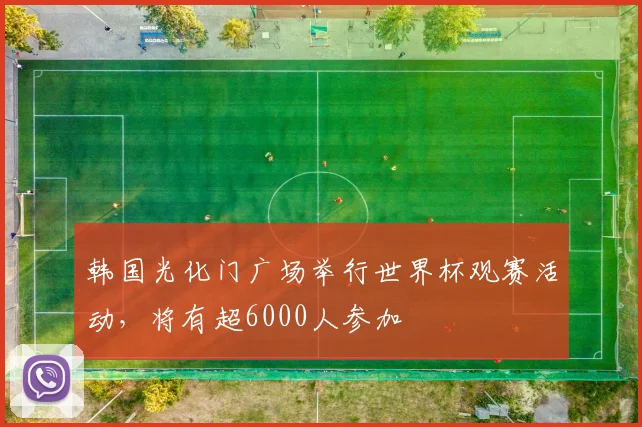 韩国光化门广场举行世界杯观赛活动,将有超6000人参加