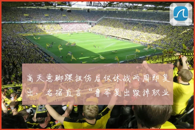 高天意脚踝扭伤后仅休战两周即复出，名宿直言“鲁莽复出毁掉职业生涯”